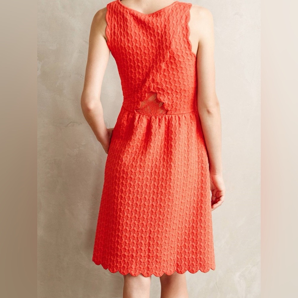 Maeve by Anthropologie Scarlet Textured Sleeveless Dress